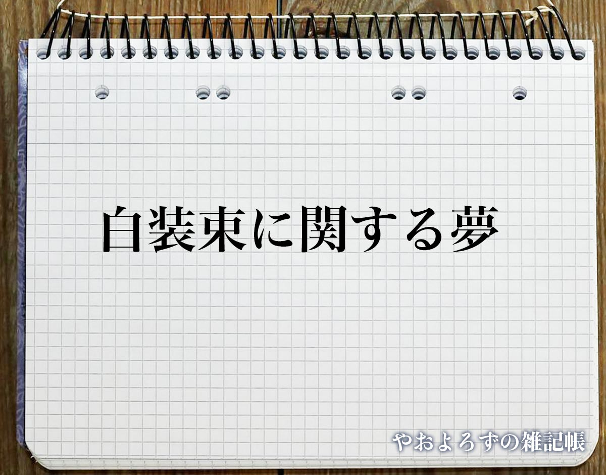 「白装束に関する夢」の意味【夢占い】