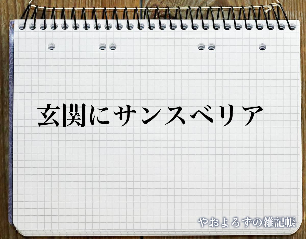 「玄関にサンスベリア」の風水での解釈